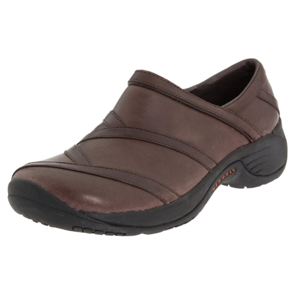 Merrell Encore Eclipse Smooth Bug Brown Slip On Shoes sz 8